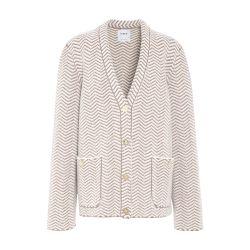 Cashmere, wool and silk tailored jacket with a chevron motif by BARRIE