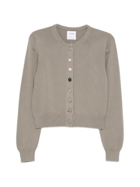 Cotton and cashmere jewelled button cardigan by BARRIE