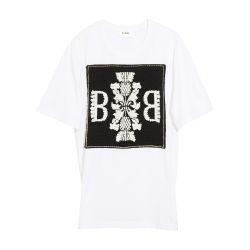 Cotton t-shirt with Barrie logo cashmere patch by BARRIE