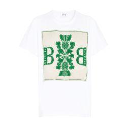 Cotton t-shirt with Barrie logo cashmere patch by BARRIE