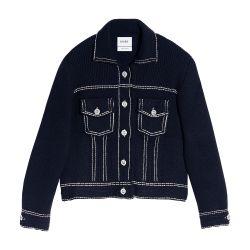 Denim cashmere and cotton jacket by BARRIE