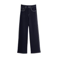 Denim cashmere and cotton trousers by BARRIE