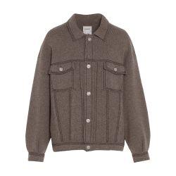 Denim oversized cashmere and cotton jacket by BARRIE