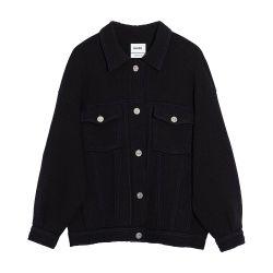 Denim oversized cashmere and cotton jacket by BARRIE