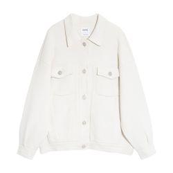 Denim oversized cashmere and cotton jacket by BARRIE
