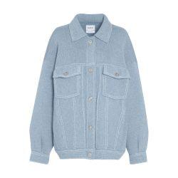 Denim oversized cashmere and cotton jacket by BARRIE