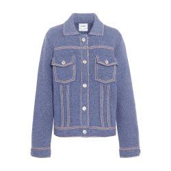 Denim regular cashmere and cotton jacket by BARRIE