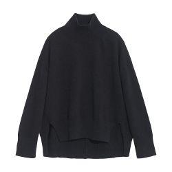 Iconic oversized roll neck cashmere jumper by BARRIE