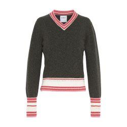 Pull chiné col V en cachemire by BARRIE