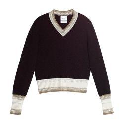 Pull chiné col V en cachemire by BARRIE
