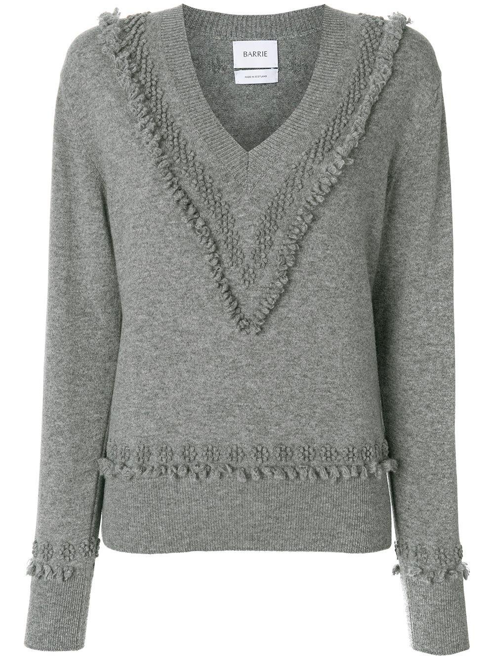 Romantic Timeless cashmere V neck pullover by BARRIE