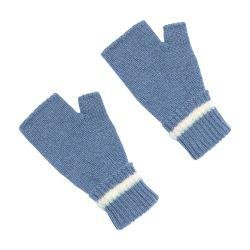 Shearling-effect cashmere fingerless gloves by BARRIE
