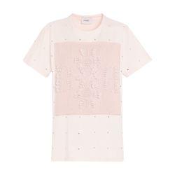 Sparkling t-shirt with cashmere B logo patch by BARRIE