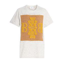 Sparkling t-shirt with cashmere B logo patch by BARRIE