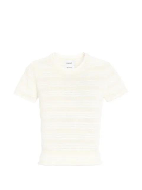 Striped top in embossed knit by BARRIE