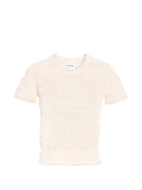 Striped top in embossed knit by BARRIE