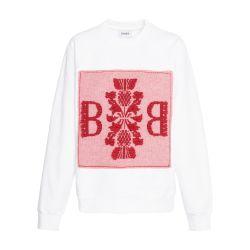 Sweatshirt with logo cashmere patch by BARRIE