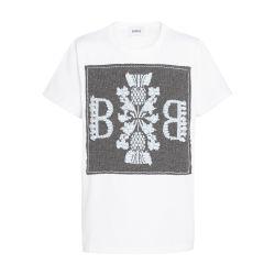 T-Shirt logo B en cachemire by BARRIE