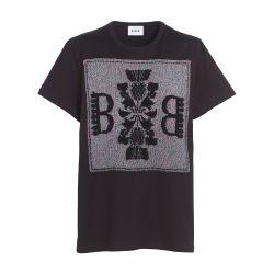 T-Shirt logo B en cachemire by BARRIE