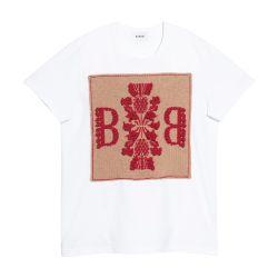T-Shirt logo B en cachemire by BARRIE