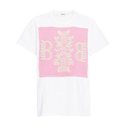 T-Shirt logo B en cachemire by BARRIE