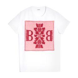T-Shirt logo B en cachemire by BARRIE