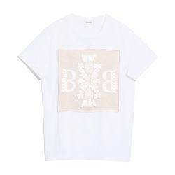 T-Shirt logo B en cachemire by BARRIE