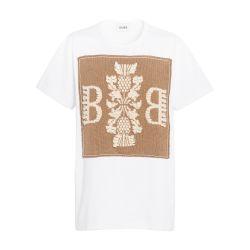 T-Shirt logo B en cachemire by BARRIE