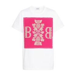 T-Shirt logo B en cachemire by BARRIE