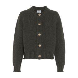 Thick cashmere cardigan with gold buttons by BARRIE