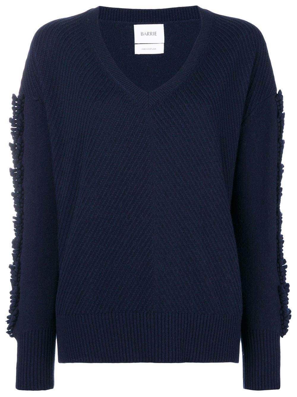 Troisieme Dimension cashmere V-neck pullover by BARRIE