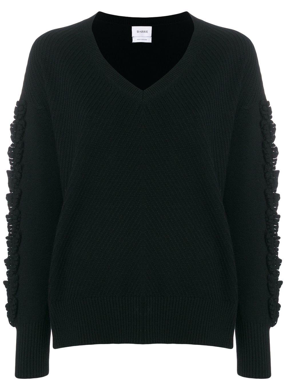 Troisieme Dimension cashmere V-neck pullover by BARRIE