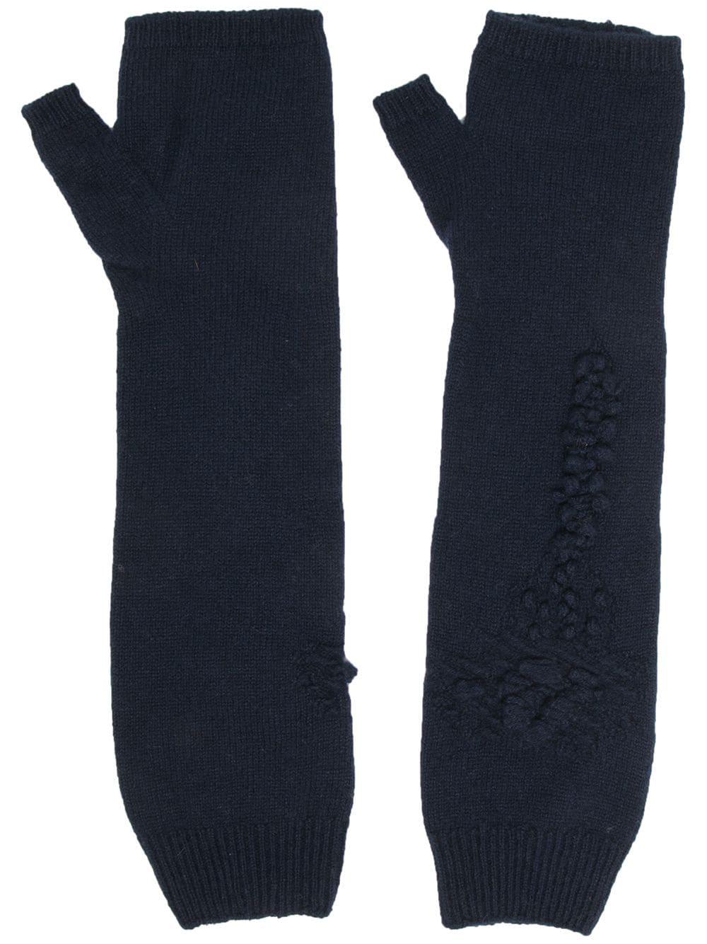 cashmere fingerless gloves by BARRIE