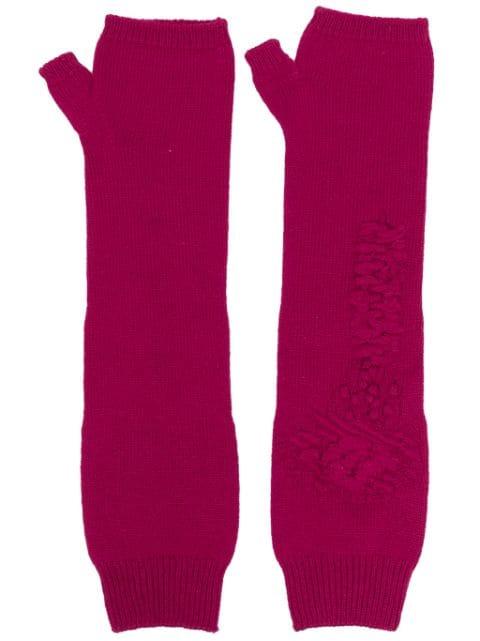 cashmere fingerless gloves by BARRIE