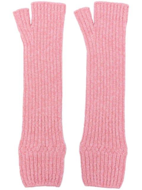 cashmere fingerless gloves by BARRIE