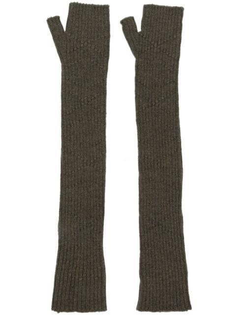 cashmere fingerless gloves by BARRIE