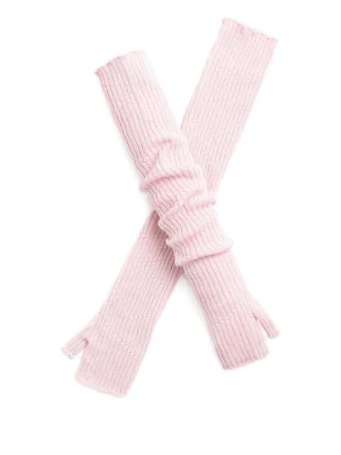 cashmere fingerless gloves by BARRIE