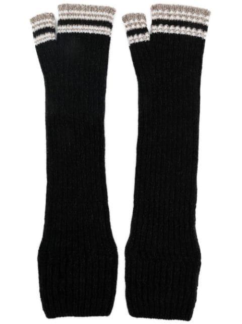 cashmere fingerless gloves by BARRIE
