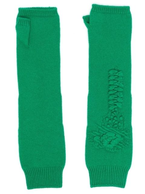 cashmere fingerless mittens by BARRIE
