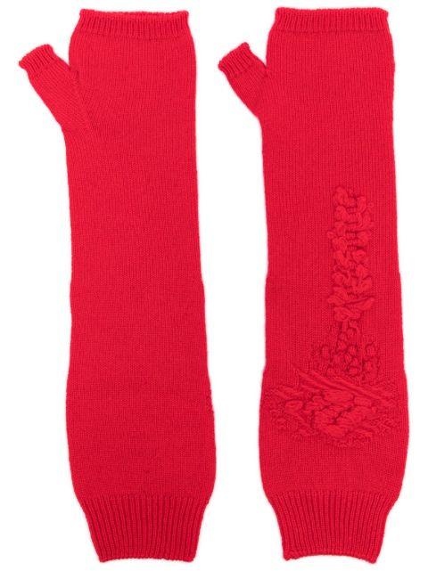 cashmere fingerless mittens by BARRIE