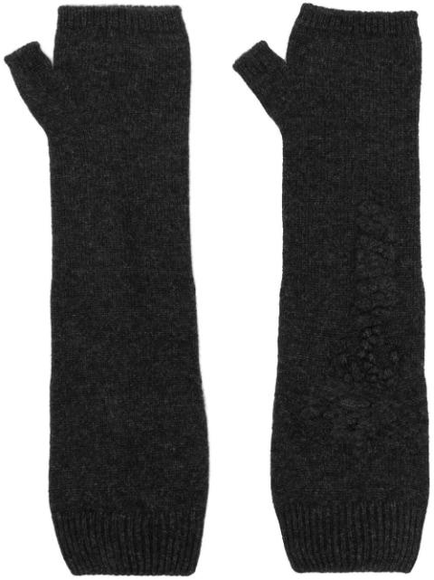 cashmere fingerless mittens by BARRIE