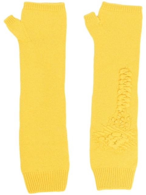 cashmere fingerless mittens by BARRIE