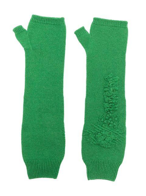 cashmere fingerless mittens by BARRIE