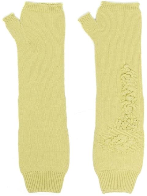 cashmere fingerless mittens by BARRIE