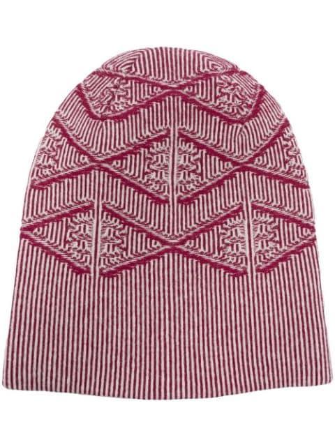 cashmere monogram beanie by BARRIE