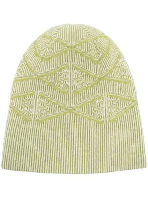 cashmere monogram beanie by BARRIE