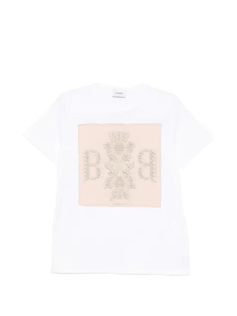 cashmere patch logo t-shirt by BARRIE