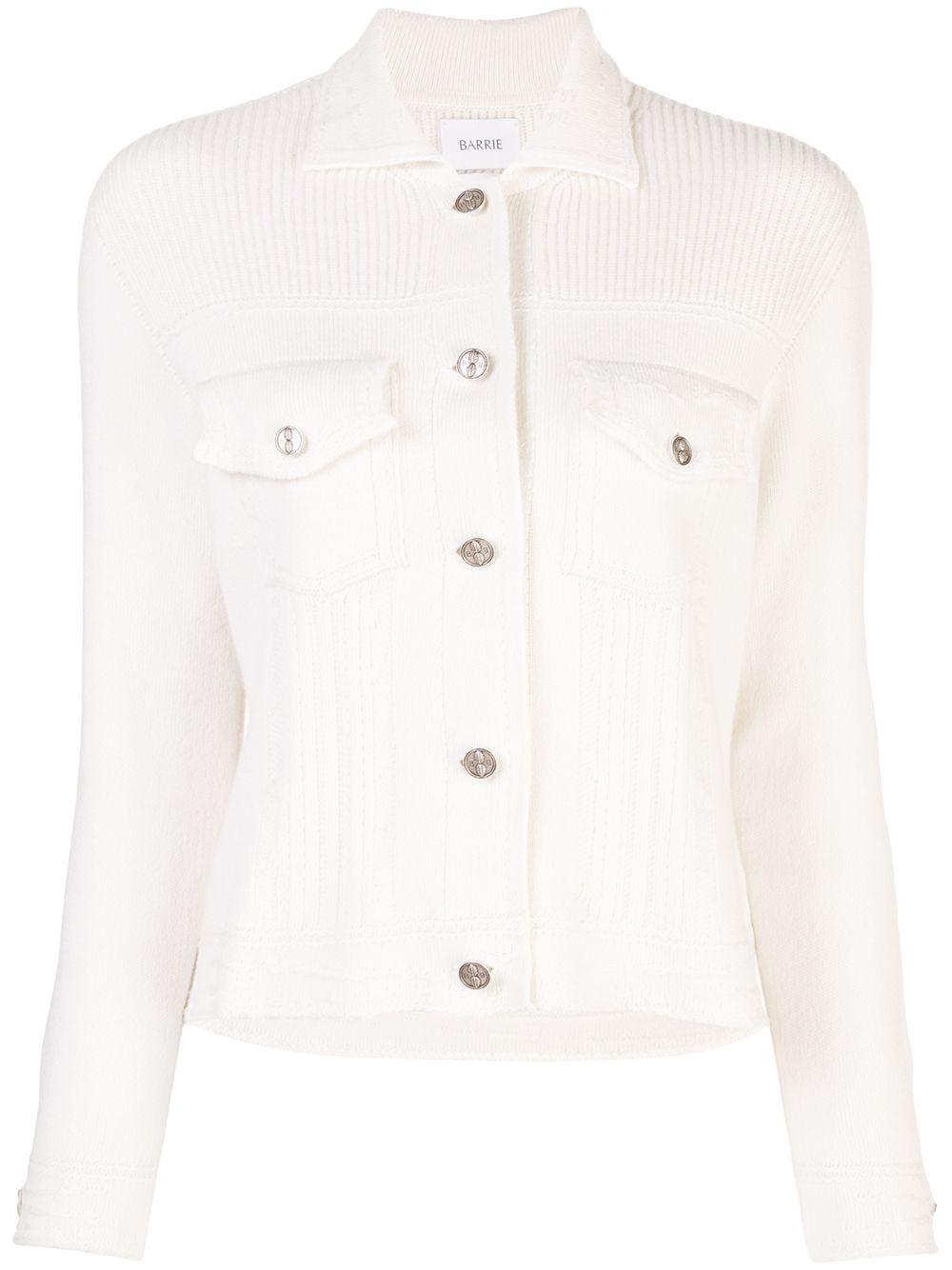 contrast-stitch knitted jacket by BARRIE