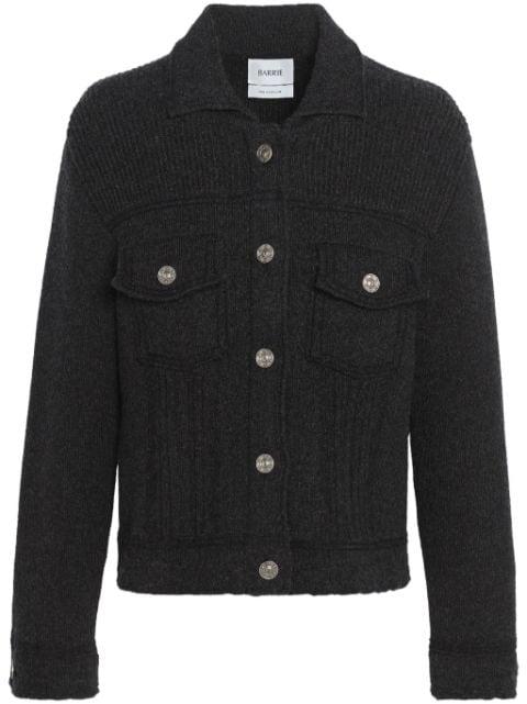 contrast-stitch knitted jacket by BARRIE