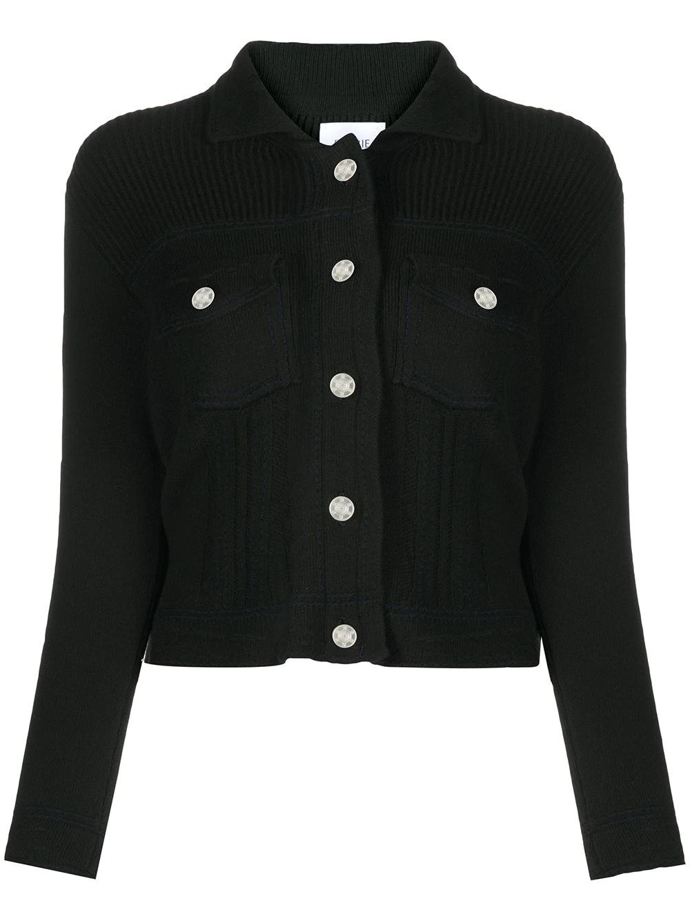 contrast-stitch knitted jacket by BARRIE